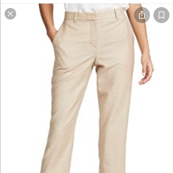 Theory Luke Stretch Cotton Cropped Dark Brown Pants - Picture 11 of 15